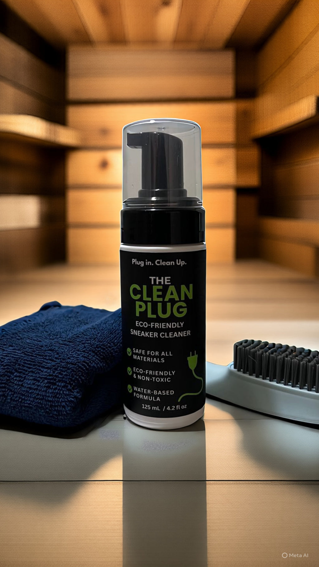 Sneaker Cleaner, Water-Based Formula, Safe for All Materials, 4.2 fl oz Kit